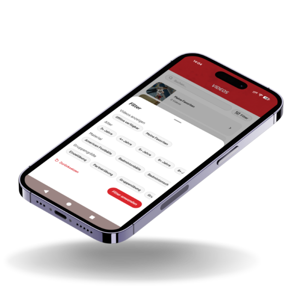 Ballschule Österreich - App - Filter