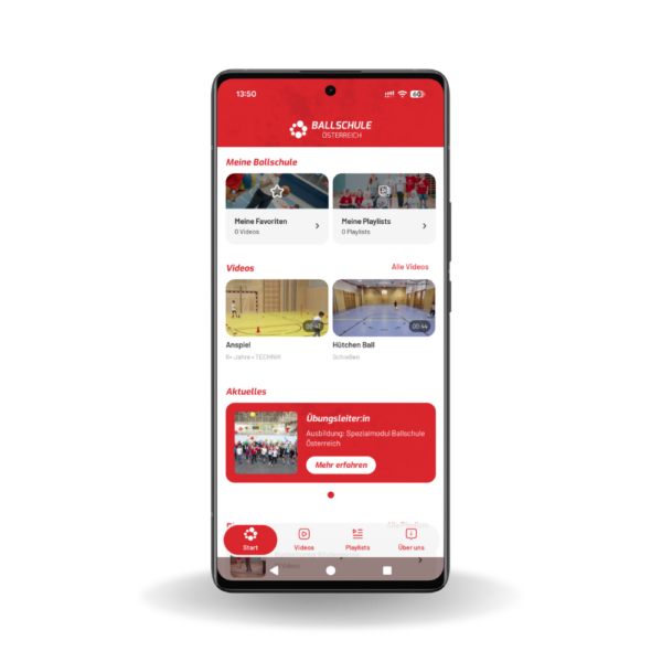 Ballschule Österreich - App - Playlists